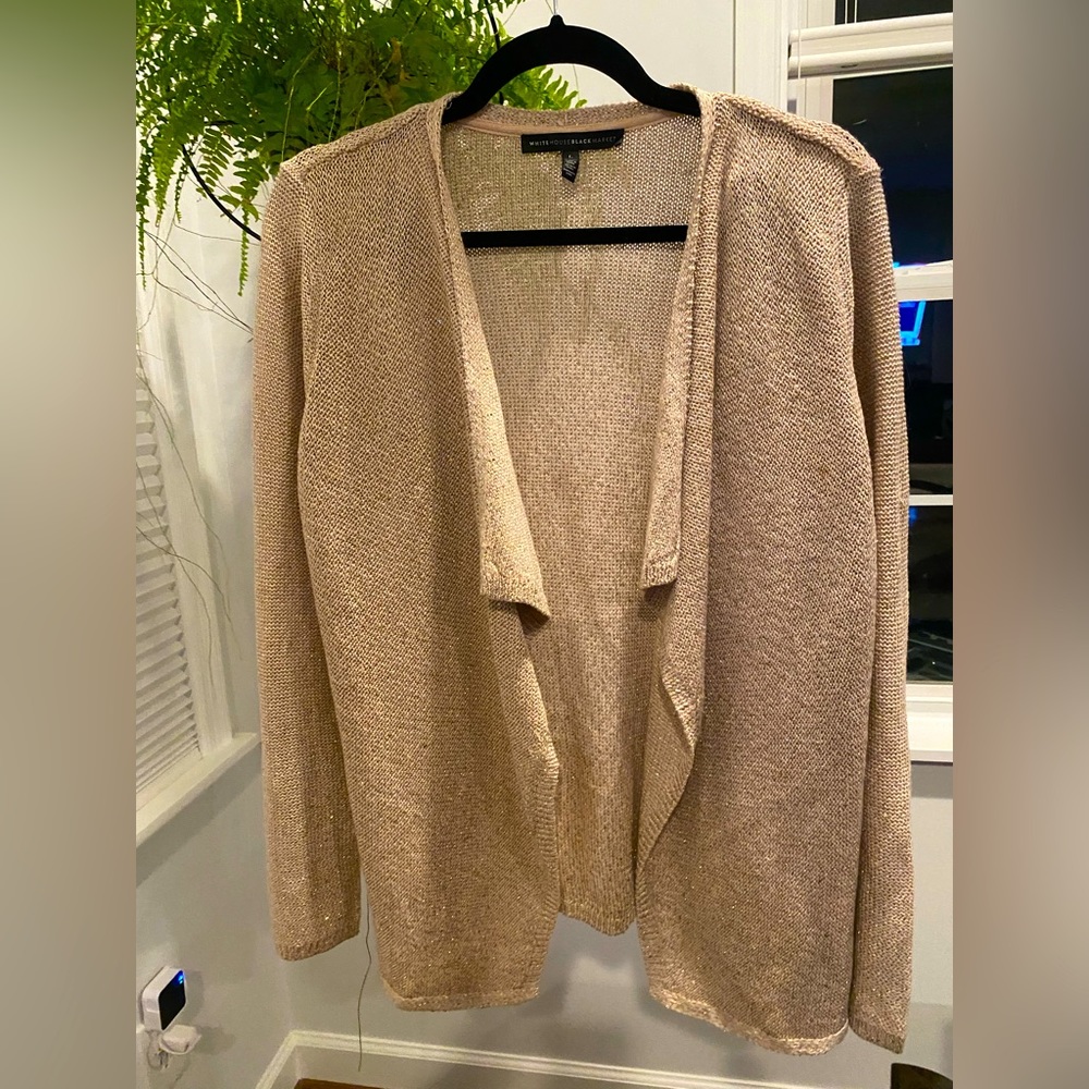 White House Black Market size L shawl style cardigan